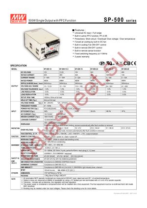 SP-500-27 datasheet  